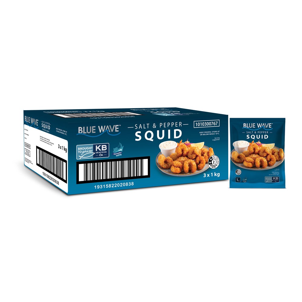 SALT & PEPPER SQUID BLUE WAVE 1KG