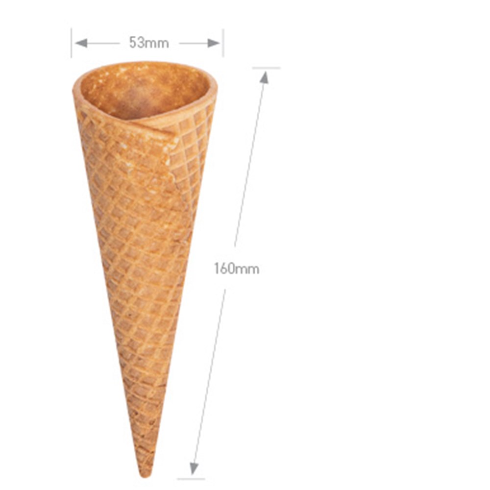 WAFFLE CONES - FLAT TOP - SIZE C/216 PIECES