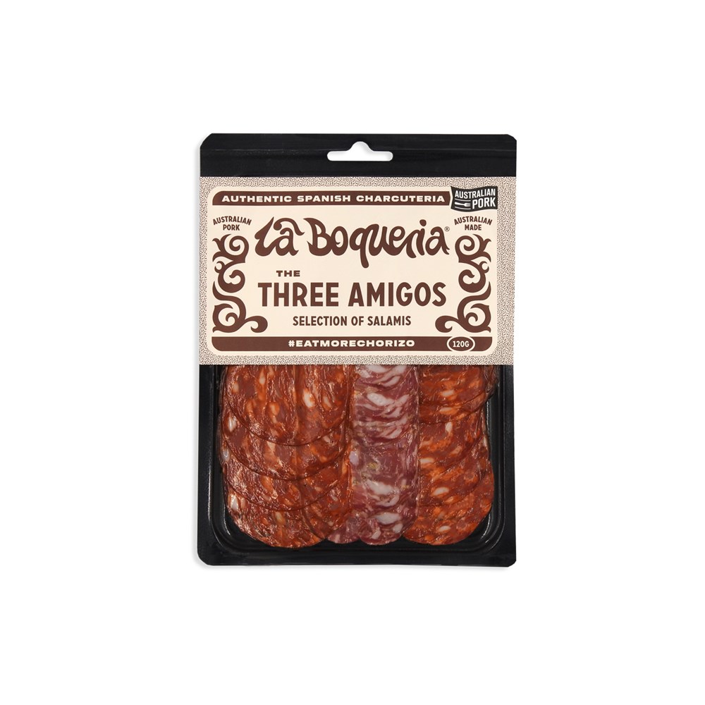 THE THREE AMIGOS SLICED SALAMI(AUST) 120G