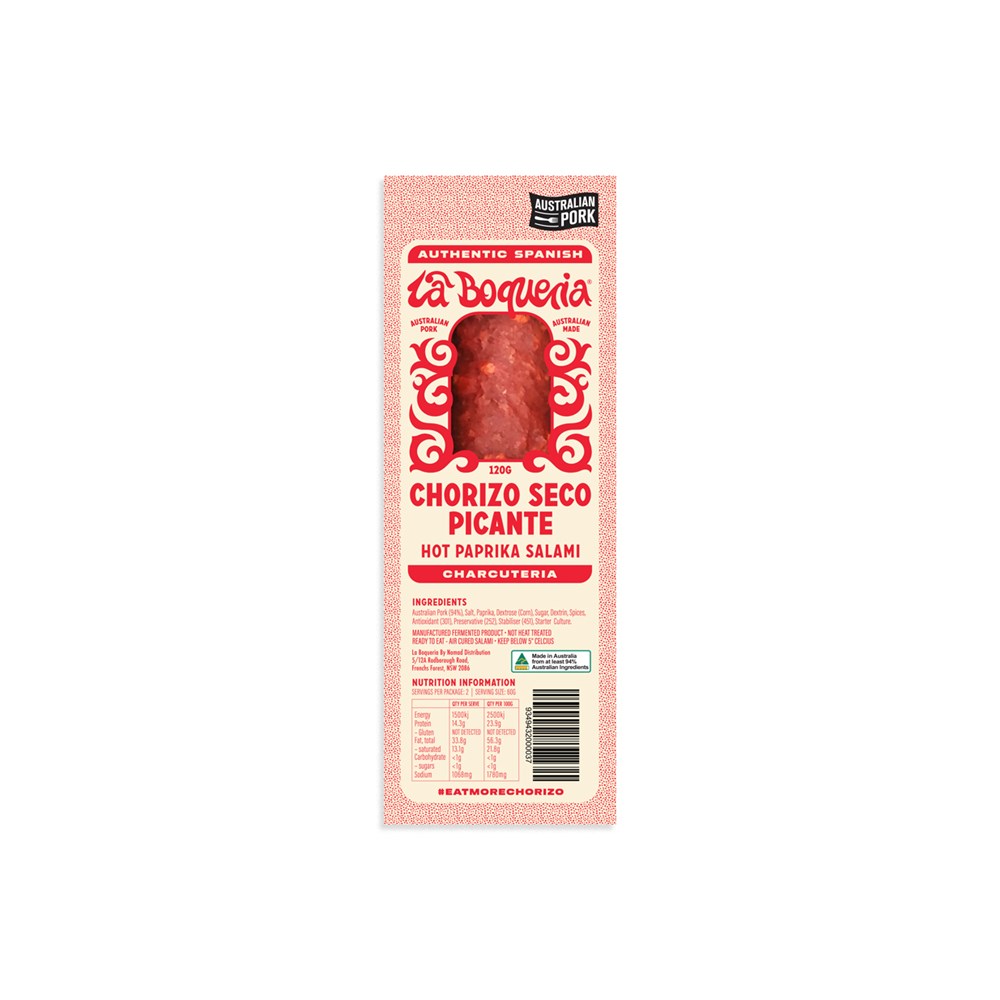 CHORIZO SECO PICANTE (AUST) 120G 