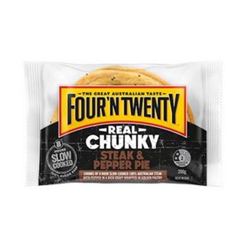 CHUNKY ANGUS BEEF  & PEPPER PIE FNT 12X175G