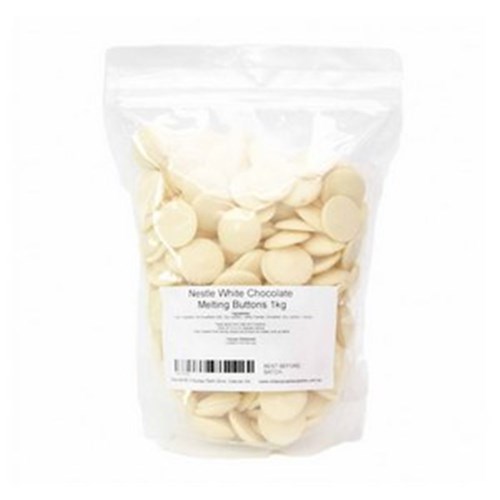 CHOCOLATE WHITE BUTTONS 1KG