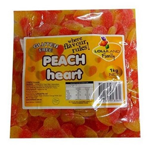 PEACH HEARTS 1KG 