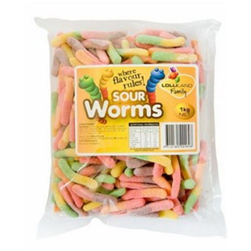SOUR WORMS 1KG