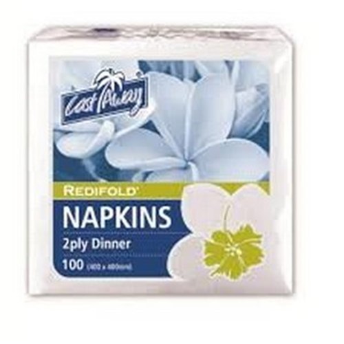 WHITE DINNER NAPKIN 2PLY 1000 QUATER FOLD