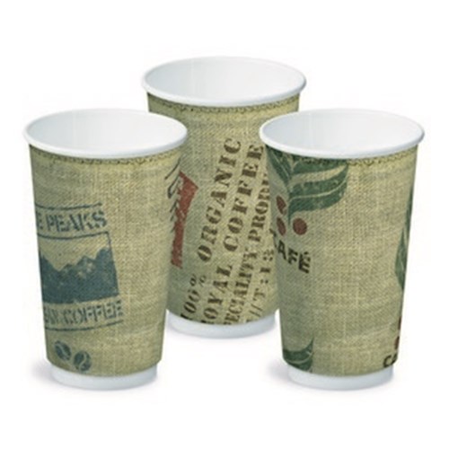 JUTE CUP DOUBLE WALL 16OZ X 20