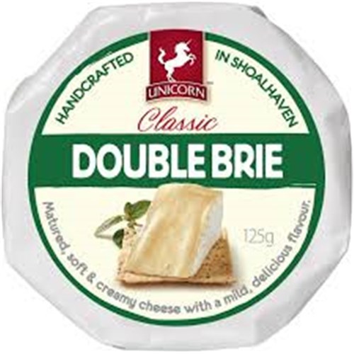UNICORN DOUBLE  BRIE 125GM