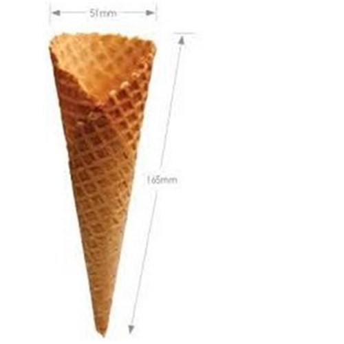 WAFFLE CONES - NATURAL - SIZE E/216 PIECES