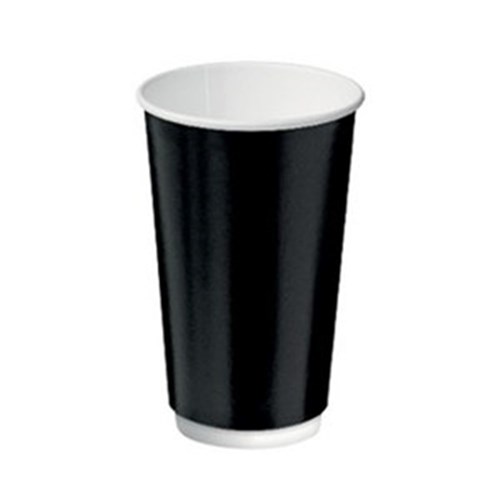 BLACK/KRAFT CUPS DOUBLE  WALL 16OZ