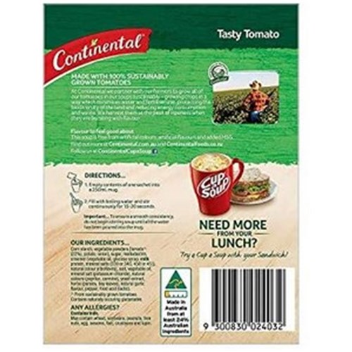 CUP A SOUP TOMATO CONTINENTAL(7X80G)