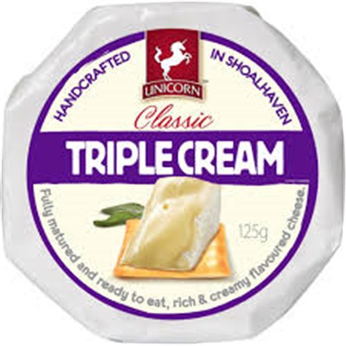 UNICORN TRIPLE CREAM BRIE 125G