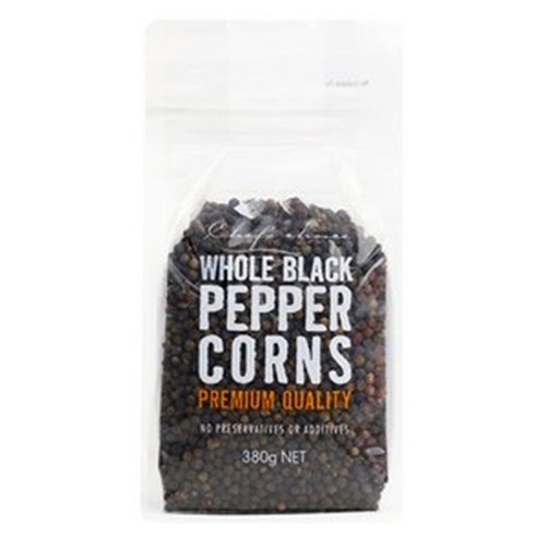 WHOLE BLACK PEPPERCORNS 380G