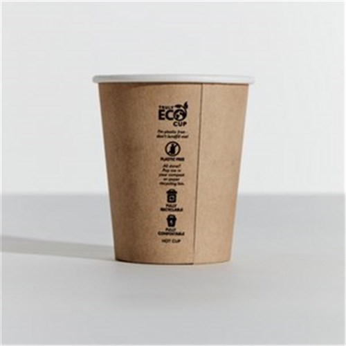 CUP SINGLE WALL TRULY ECO KRAFT 80Z (50)