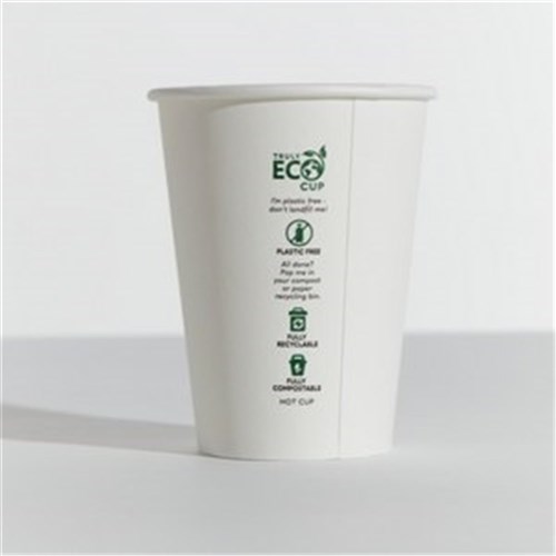 CUP SINGLE WALL TRULY ECO WHITE 120Z (50)