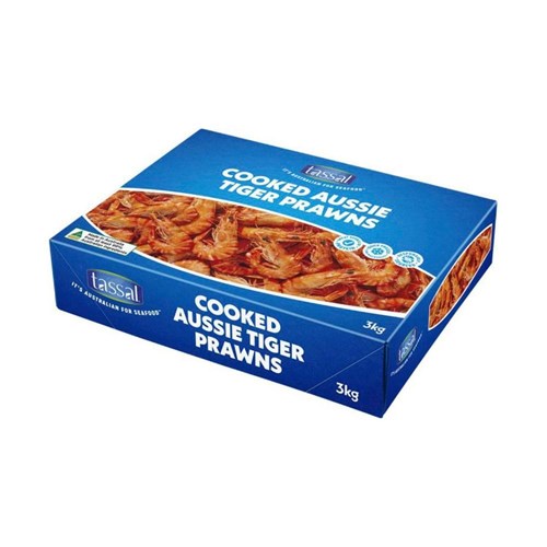 WHOLE CKD AUSSIE TIGER PRAWN TASSAL 10/15 - 3KG 